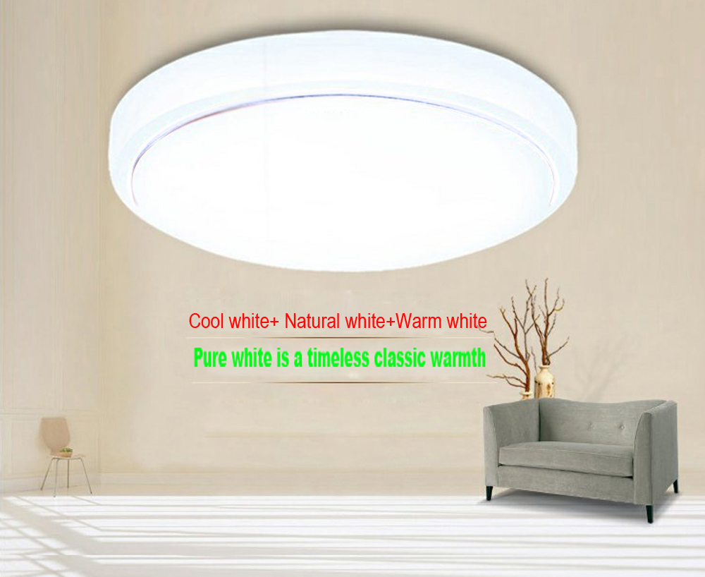 JIAWEN 24W LED Ceiling Light Cool white+ Natural white+Warm white Smart LED Lamp AC100 - 240V