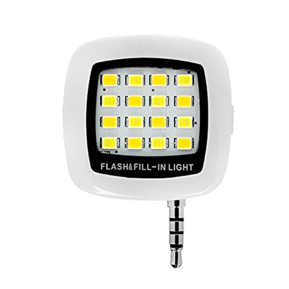 16 LEDs Portable Mini Flash Fill Light Rechargeable for Smartphone iPhone Samsung Xiaomi HTC + Camera Video