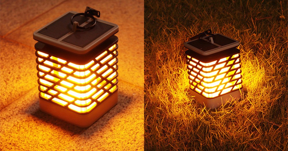 BRELONG LED Solar Garden Lamp Flame Light
