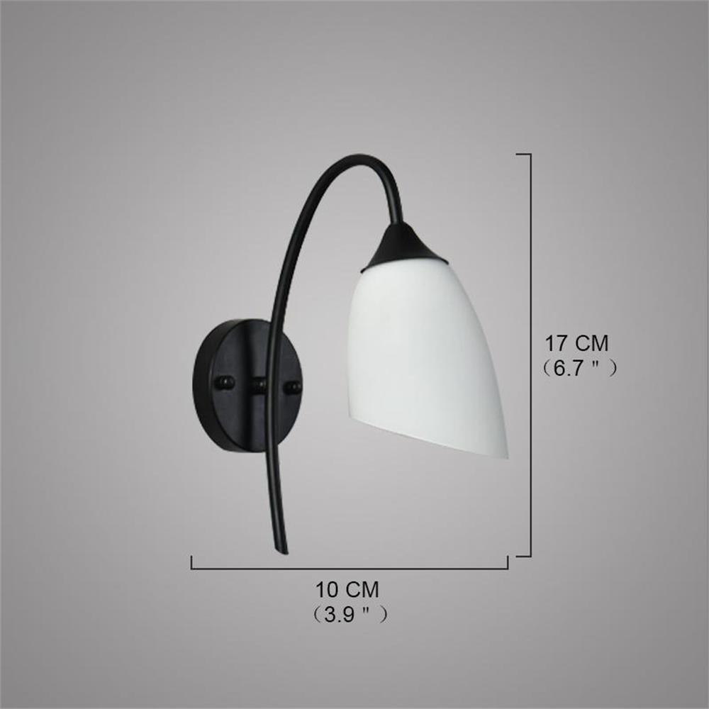 Modern Style Wall Lamp White Glass Indoor for Bedside Lamp Pathway Bedroom Living Dining Room