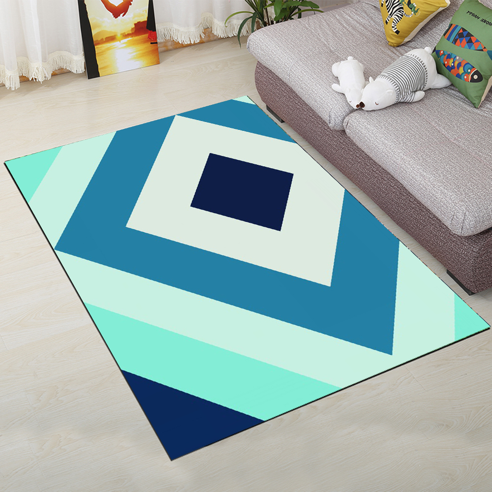 Door Mat Classic Geometric Pattern Soft Thick Washable Rug