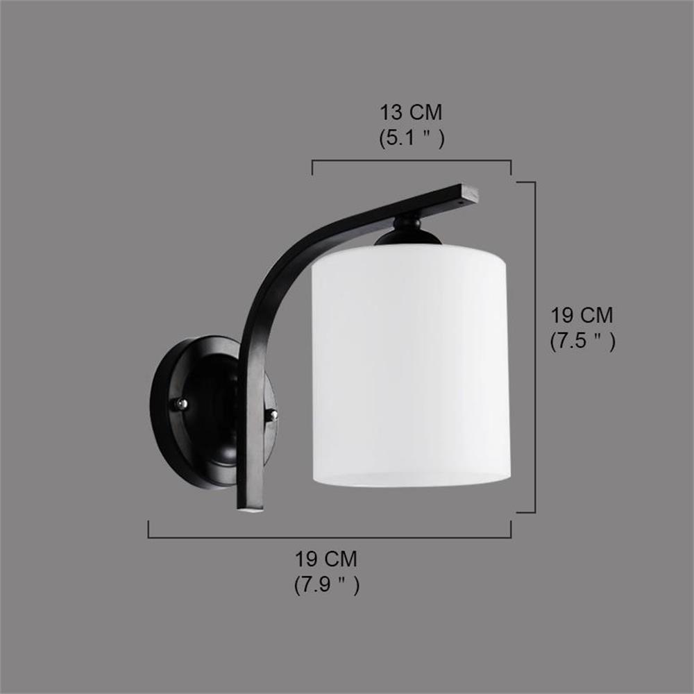 Modern Simple Style Wall Lamp White Glass Indoor for Bedside Pathway Dining Bedroom Living Room