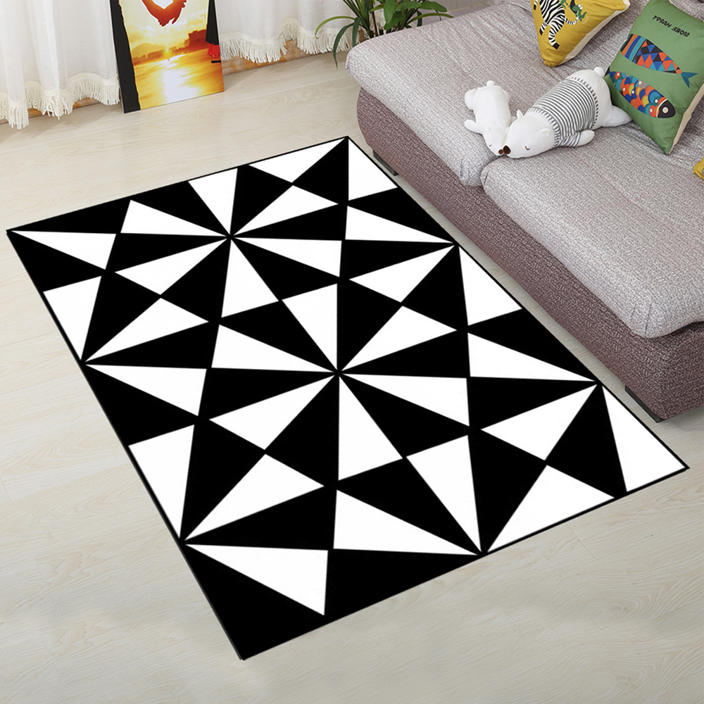 Floor Mat Modern Brief Triangles Geometry Pattern Antiskid Door Mat