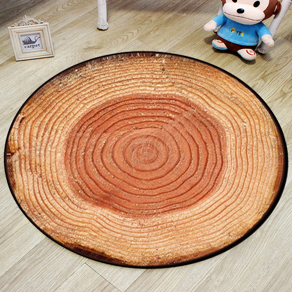 Bedroom Floor Mat Vintage Tree Annual Ring Pattern Soft Home Doormat2