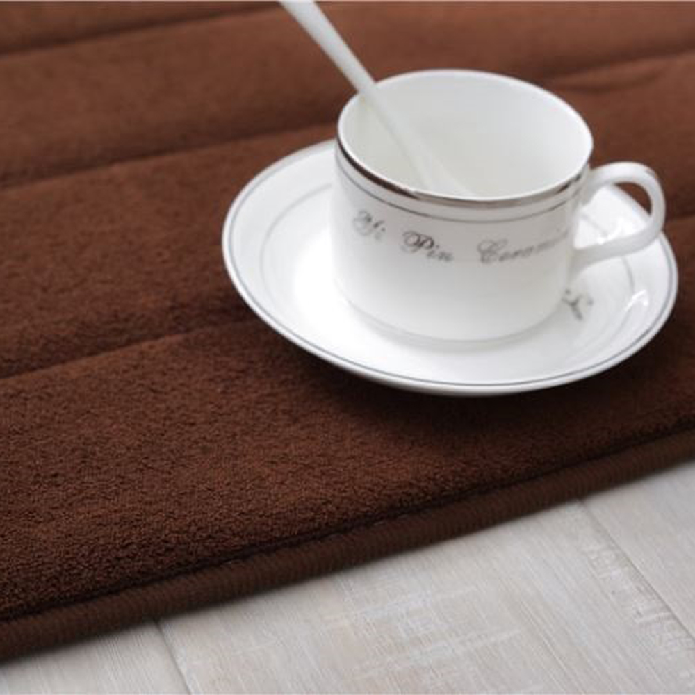 Bathroom Mat Soft Solid Fleece Thick Antiskid Water Absorption Mat.