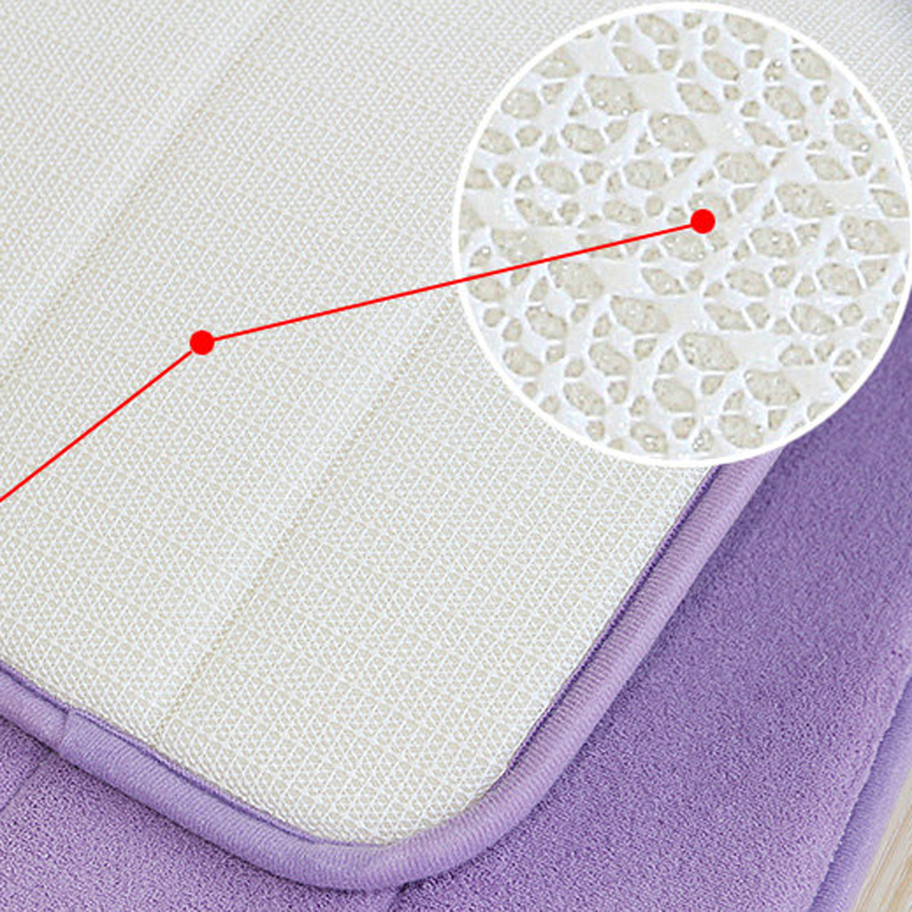 Bathroom Mat Soft Solid Fleece Thick Antiskid Water Absorption Mat