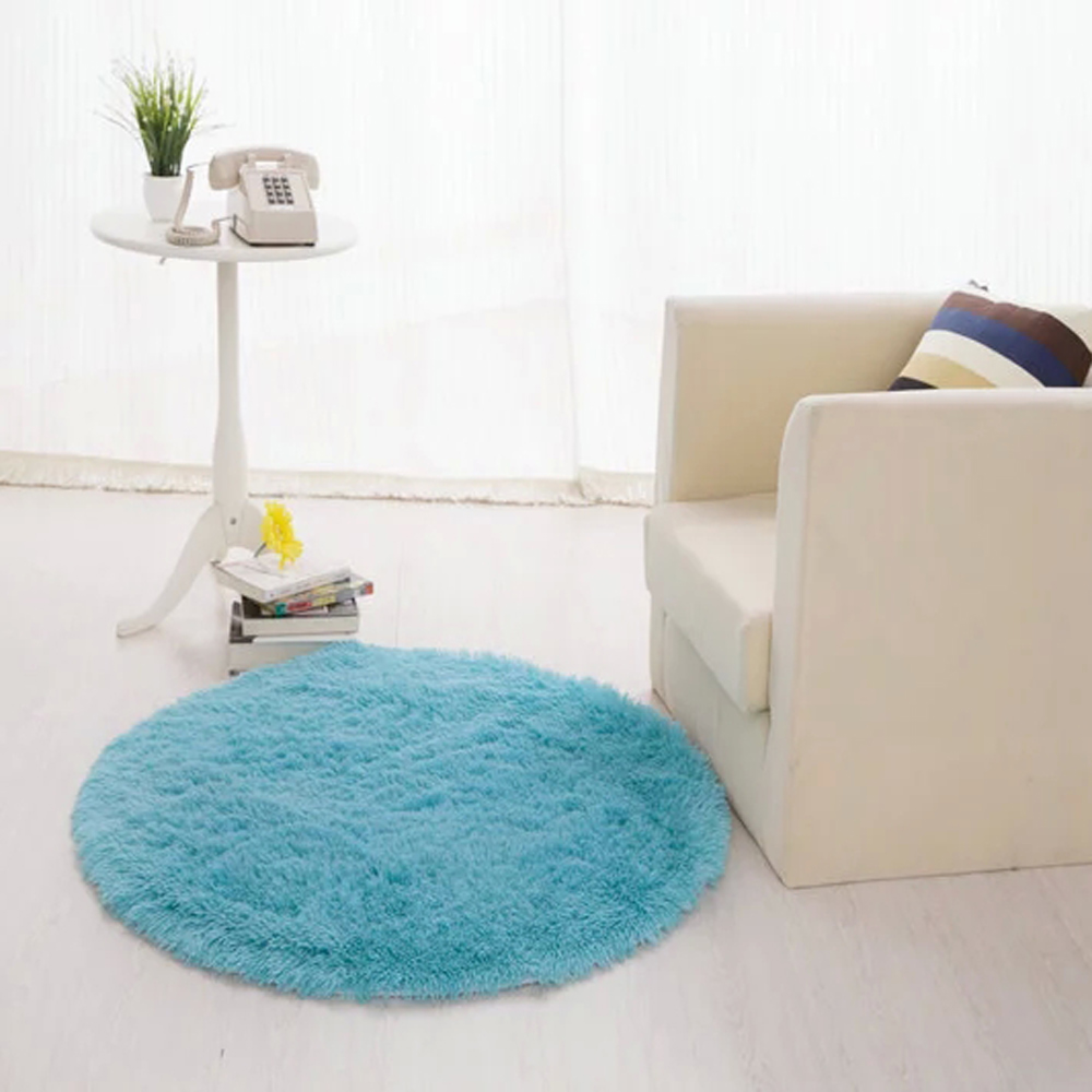 Round Rug Simple Solid Design Multipurpose Floor Mat