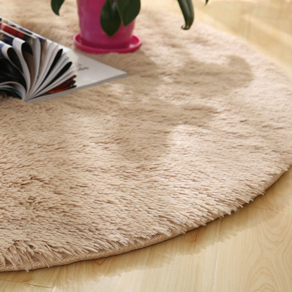 Round Rug Simple Solid Design Multipurpose Floor Mat