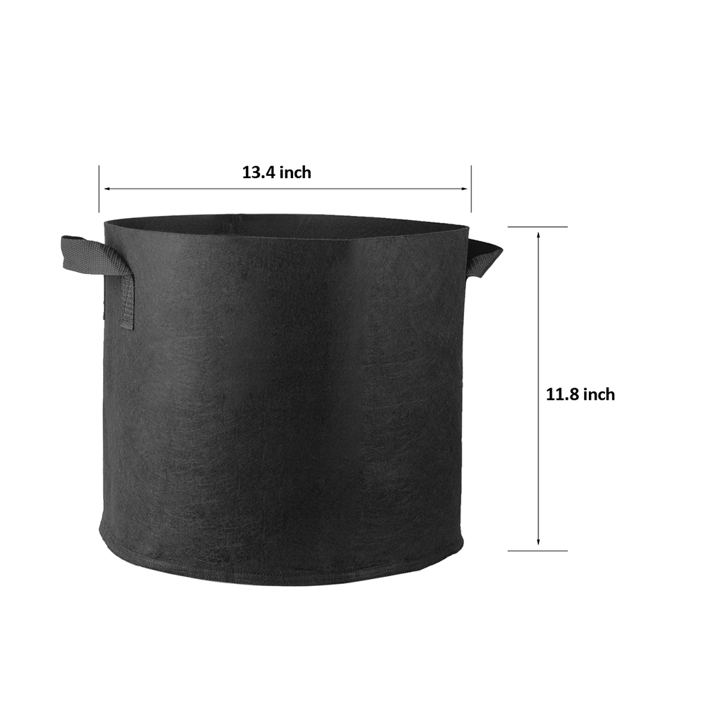 ZETOM Grow Bags, 5 Gallon Thickened Nonwoven Fabric Pots Nursery Garden Pots with Handles Plant Container 2-Pack