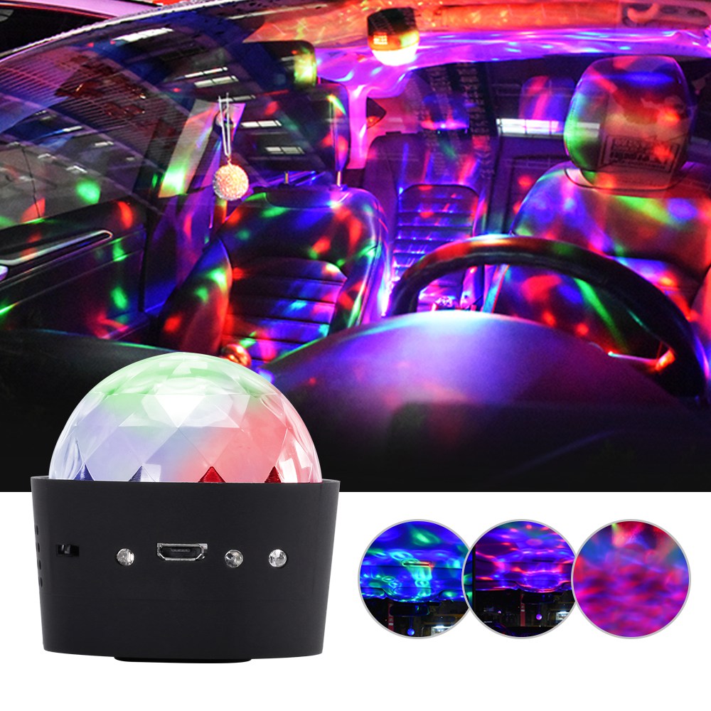 U'King ZQ-B220 3W Sound Activated RGB Pattern Projector Magnet Suction LED Lamp for Effect Lighting