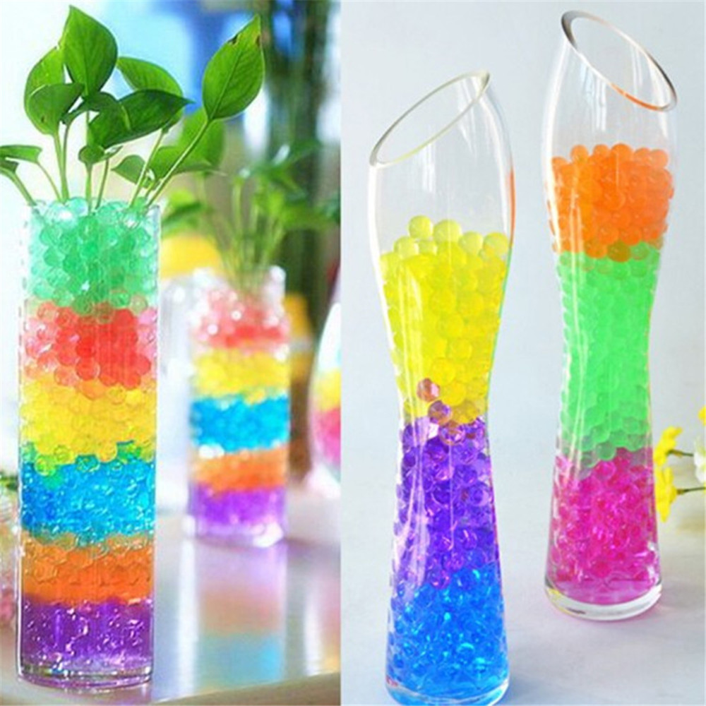 3000PCS Soft Crystal Soil Grow Hydrogel Water Gun Bullet Toy Beads Plant Flower Cultivate Mud Magic Ball Home Decor