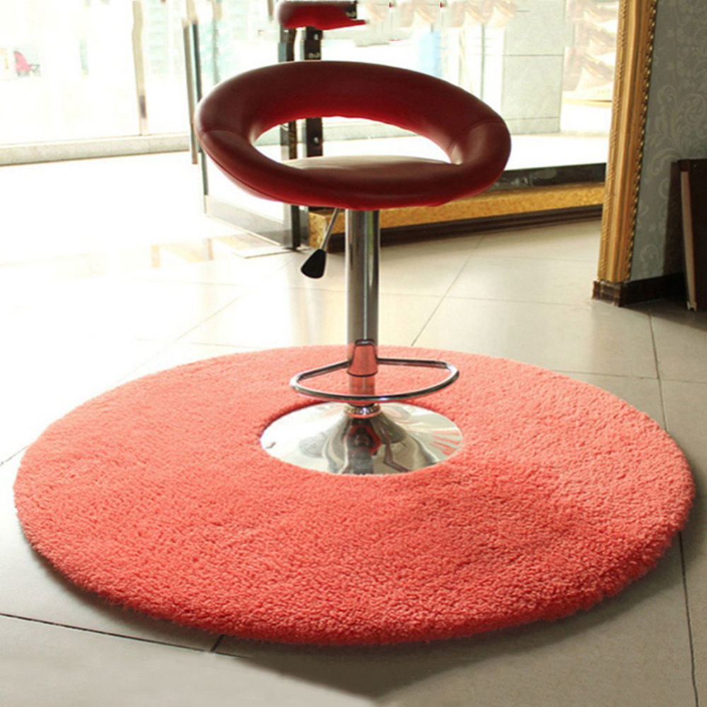 Floor Mat Breif Style Solid Yoga Thick Soft Antiskid Round Decorative Mat