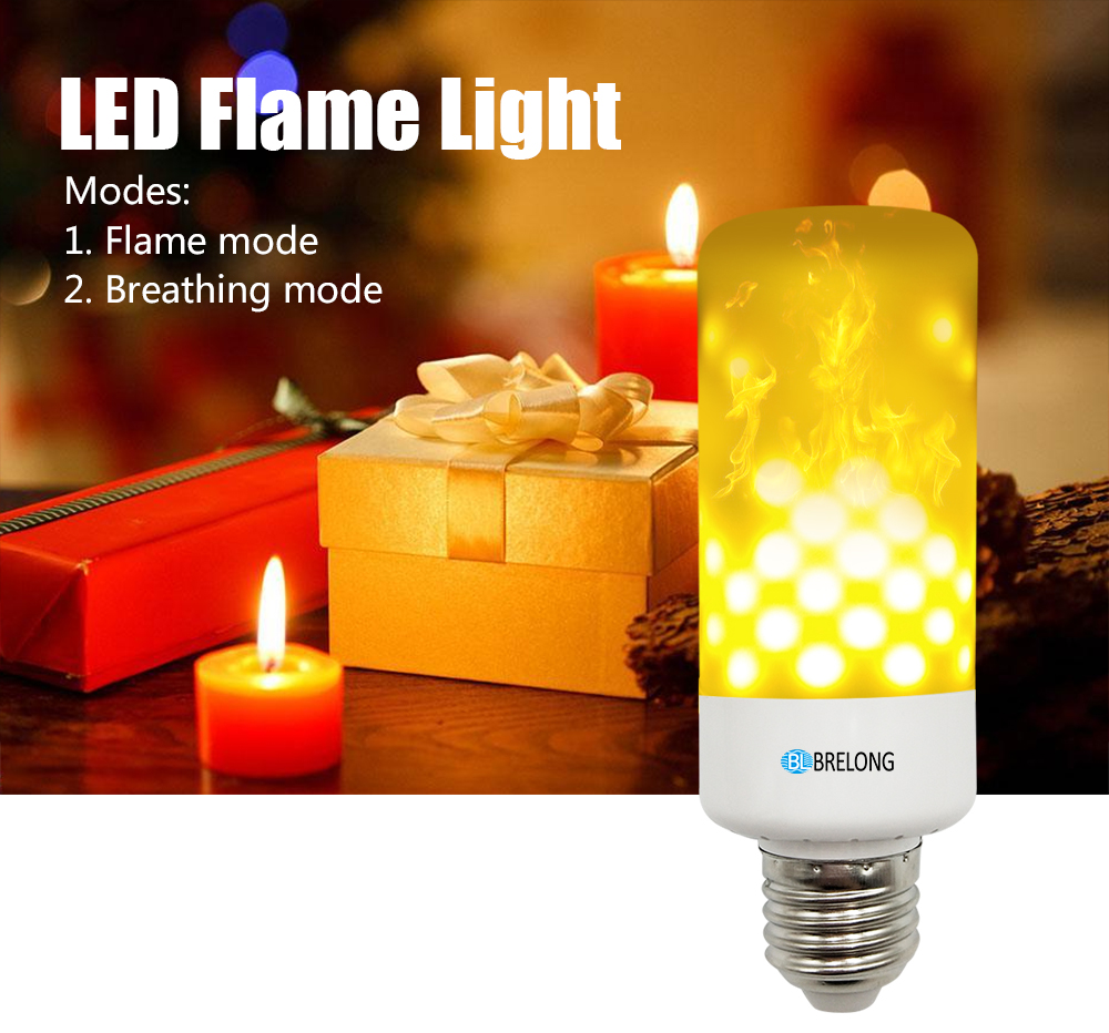 BRELONG LED Flame Light Bulb Emulation Flaming Decorative Lamp - E27