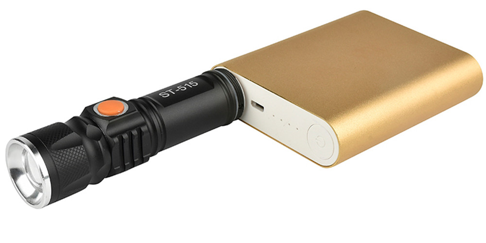 HKV XML-T6 6000K Portable Light Mini USB Flashlight LED Torch Rechargeable 3 Mode