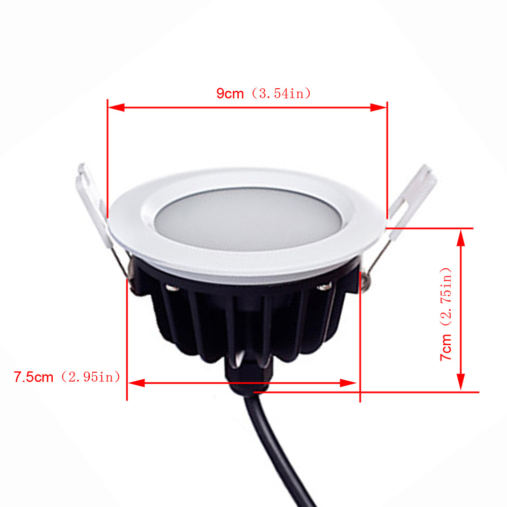 ZDM 4PCS 7W/10W Waterproof IP65 Dimmable 600-900LM White Round LED ceiling light Semi outdoor Cold White/Warm White