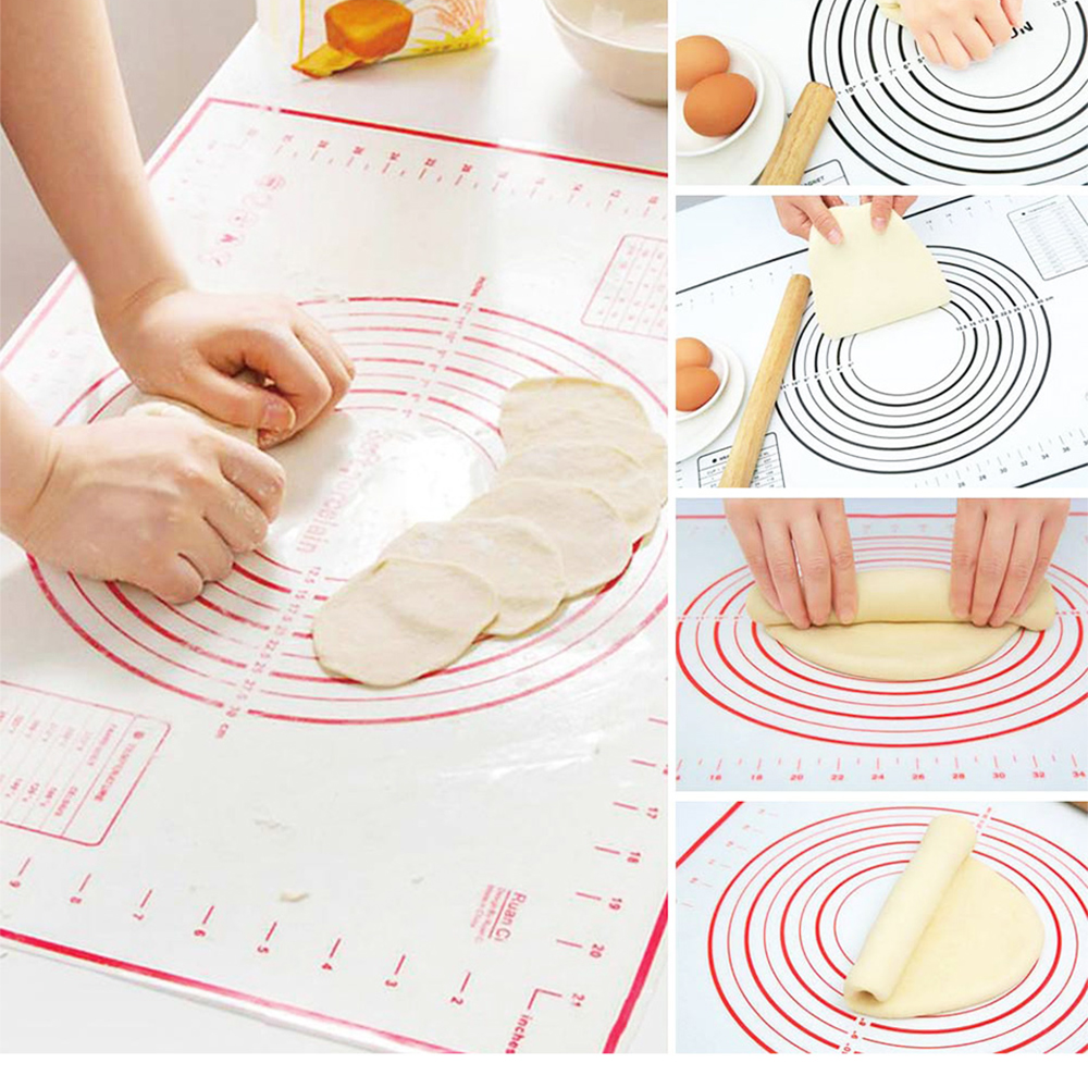 40*60cm Rolling Dough Non-stick Mat Oven Silicone Mat Pastry Tools Baking Liner Pad Kneading Dough Baking Mat Dumpling S