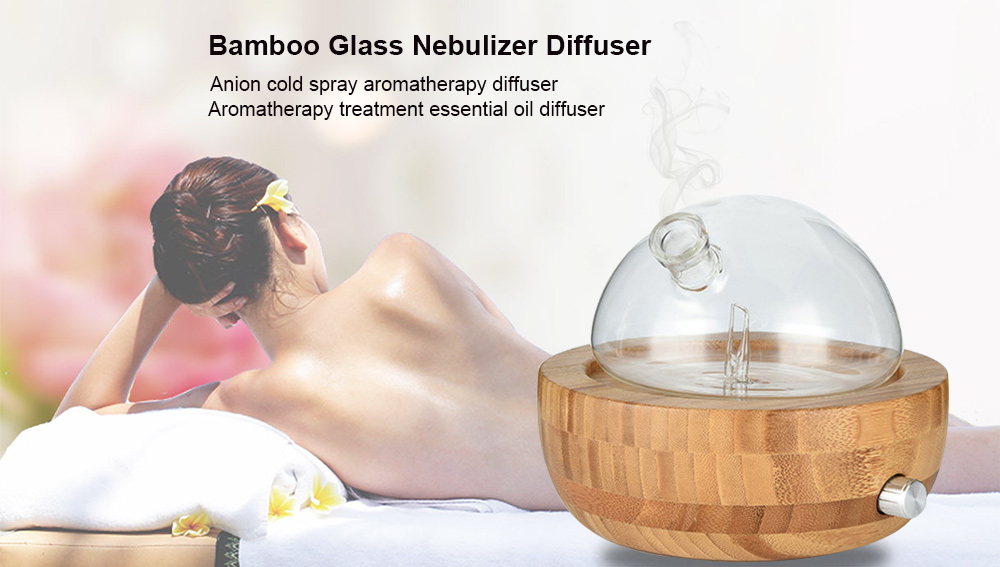 Bamboo Glass Essential Oil Nebulizer Aromatherapy Diffuser Humidifier