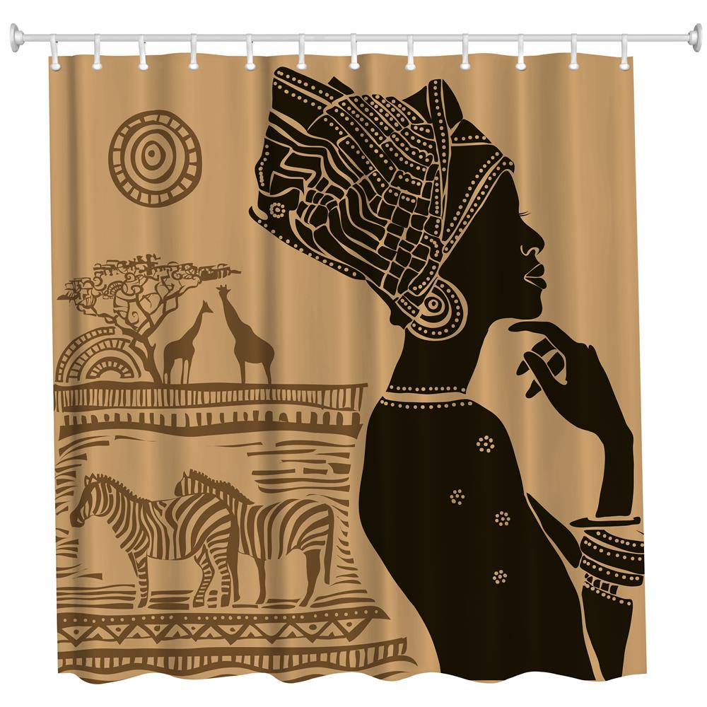 Thinker Polyester Shower Curtain Bathroom Curtain High Definition 3D Printing Water-Proof