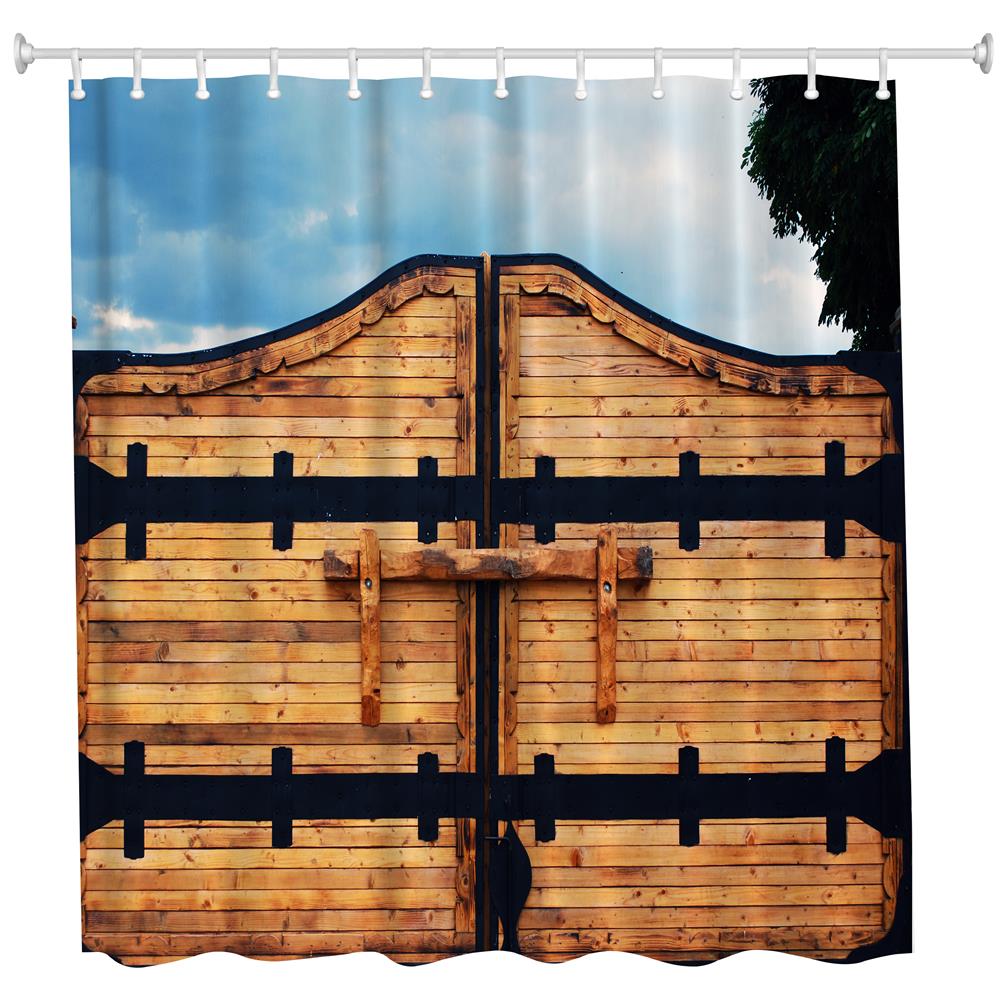 Manor Door Polyester Shower Curtain Bathroom Curtain High Definition 3D Printing Water-Proof