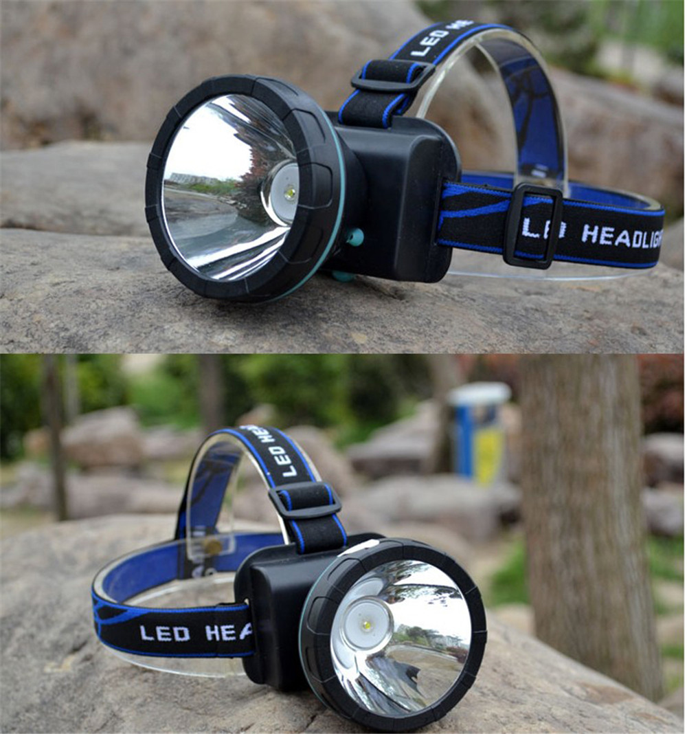 HKV 500LM LED Headlamp Rechargeable Head Lamp Light Torch Flashlight Waterproof Fishing Headlight + Charger
