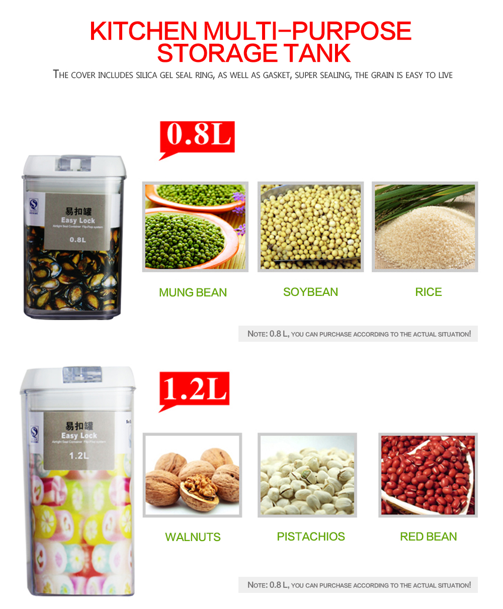 Easy Lock Plastic Food Storage Jar