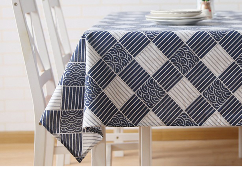 Optional Extra Thick Cotton Linen Tablecloth