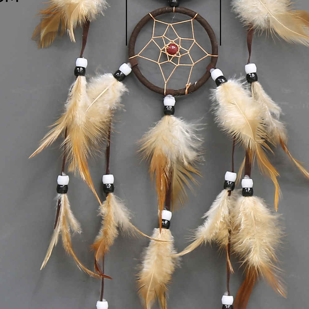 Vintage Home Decoration Retro Feather Dream Catcher Circular Feathers Wall Hanging Dreamcatchers Decor for Car