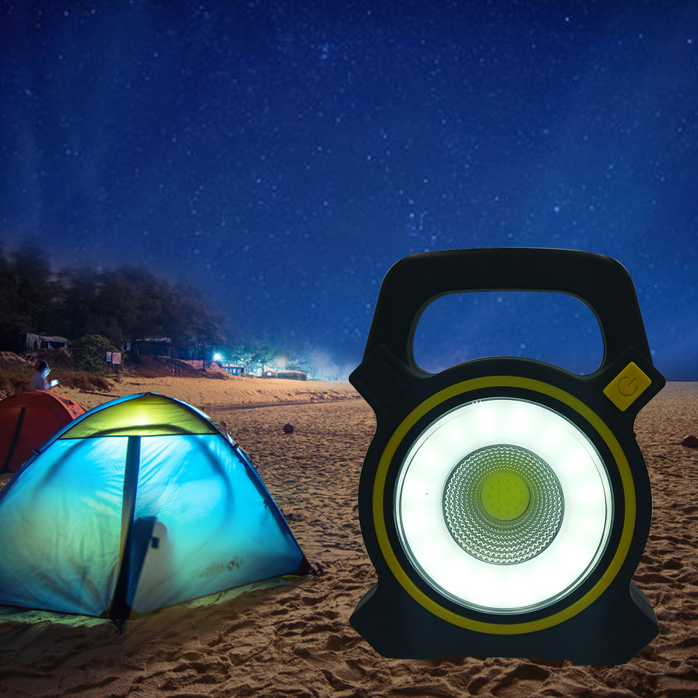 BRELONG COB Solar Work Lamp Outdoor Camping Tent USB Charging Light