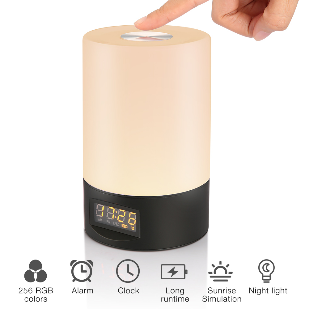 Utorch STL - 02 Wake Up Light Touch Sensitive Clock LED RGB Bedside Lamp