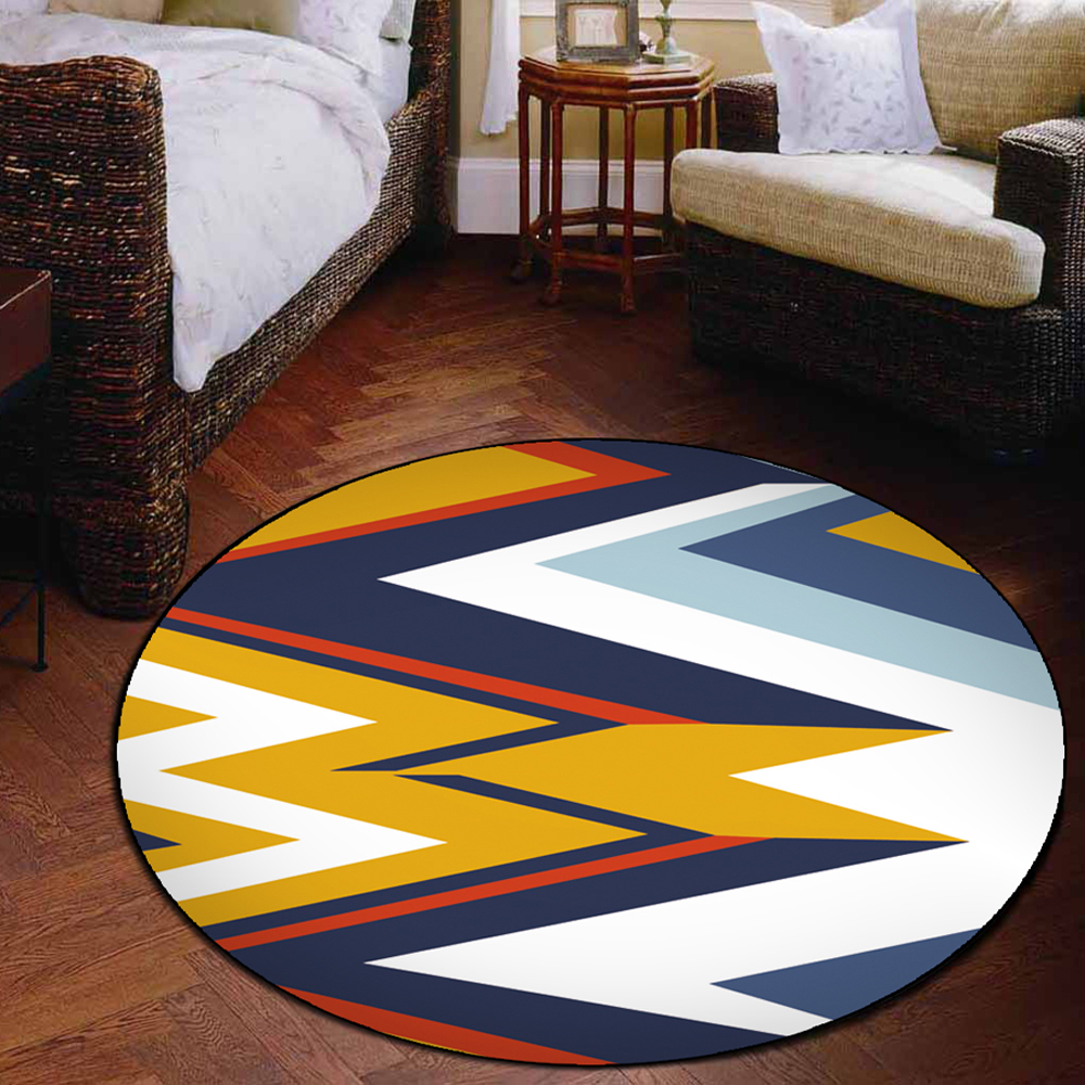 Living Room Floor Mat Modern Style Fashion Geometry Pattern Antiskid Mat