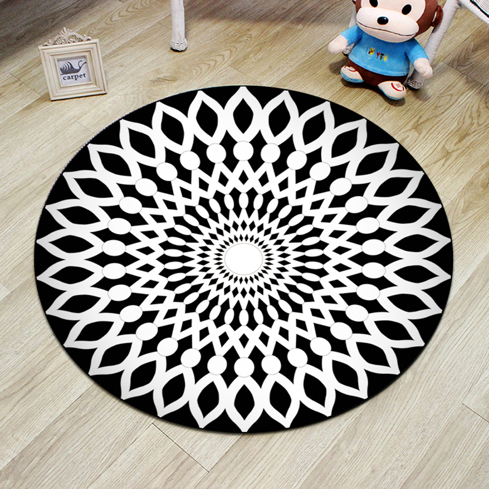 Bedroom Floor Mat Bohemia Style Geometry Printed Pattern Antiskid Mat
