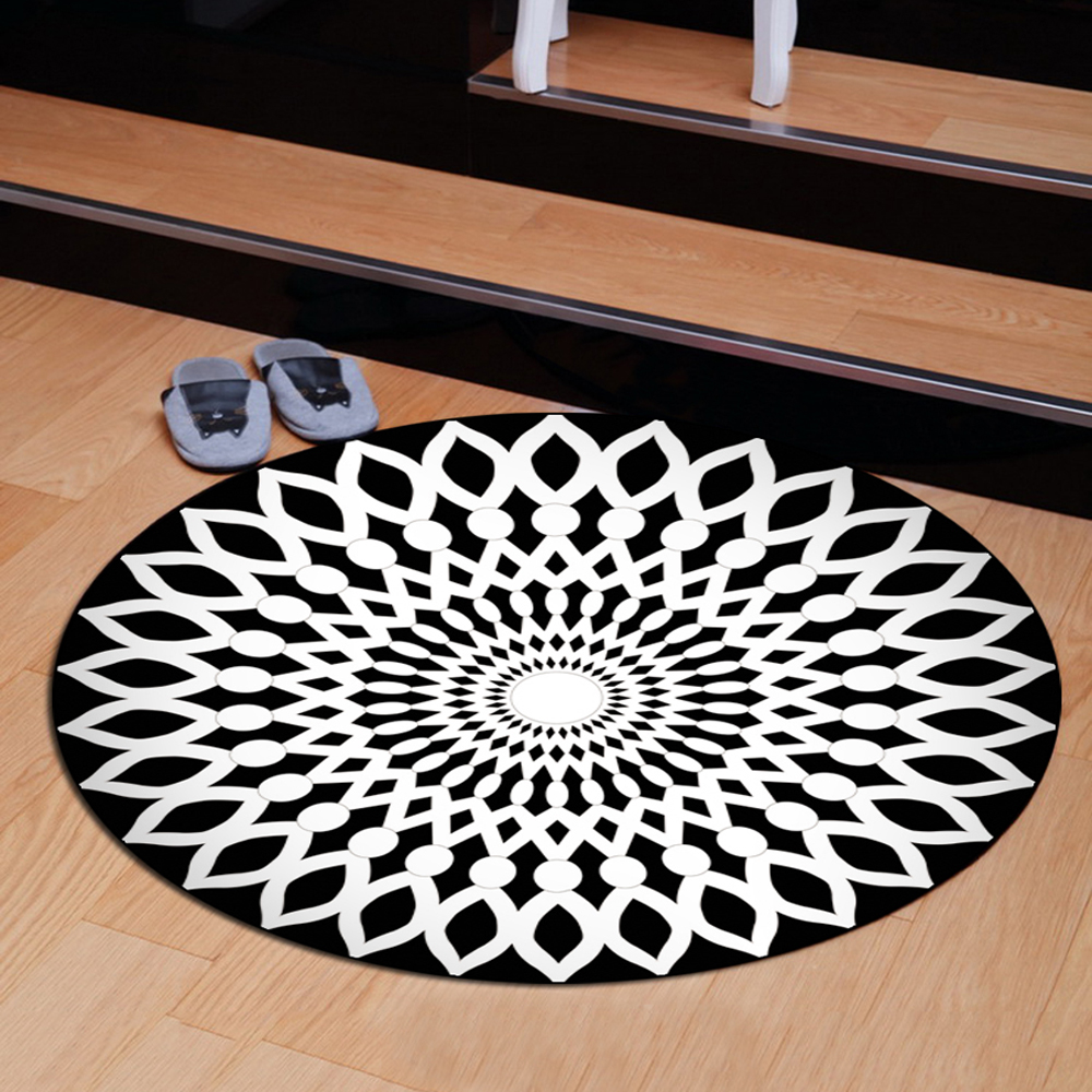 Bedroom Floor Mat Bohemia Style Geometry Printed Pattern Antiskid Mat