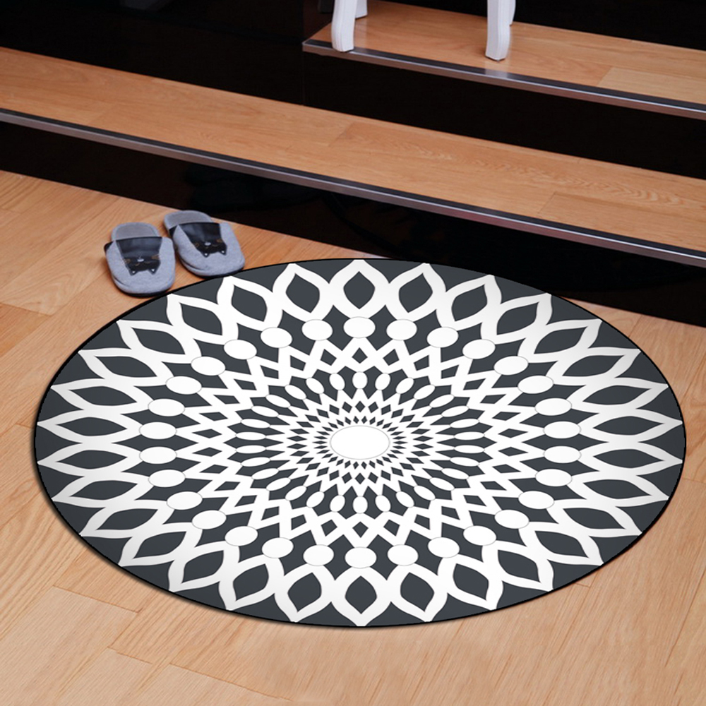 Cloakroom Floor Mat Bohemia Style Geometry Printed Pattern Antiskid Mat