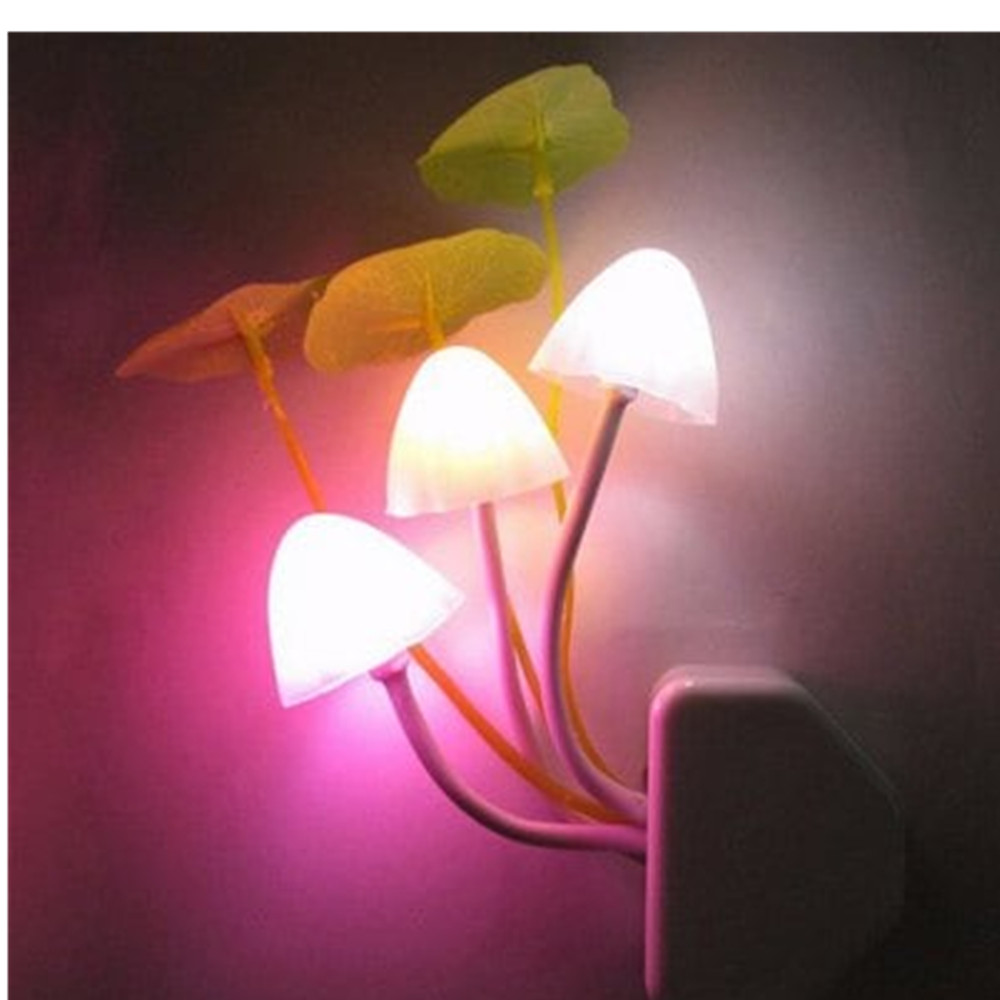 New Fresh Mushroom Colorful Intelligent Light Control Led Night Lights