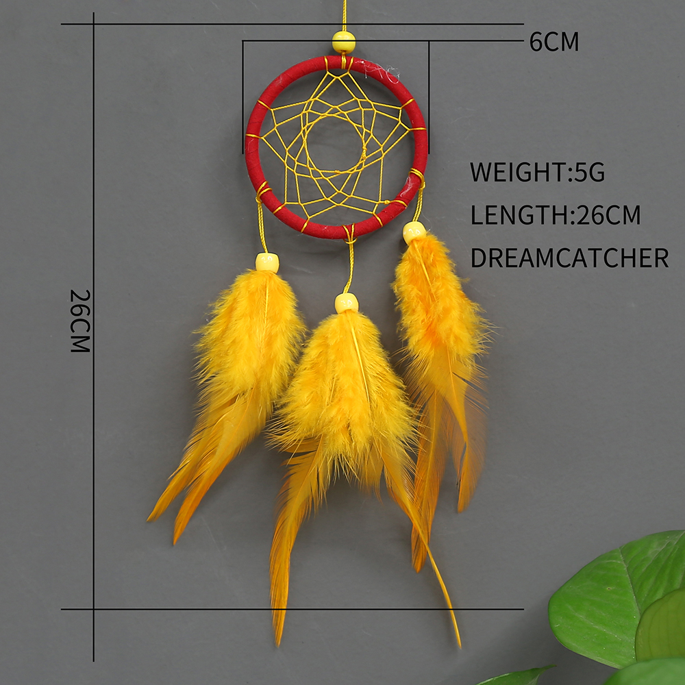 Beautiful Dream Catcher Handmade Dreamcatcher with Feathers for Home Wall Decorations Car Ornament