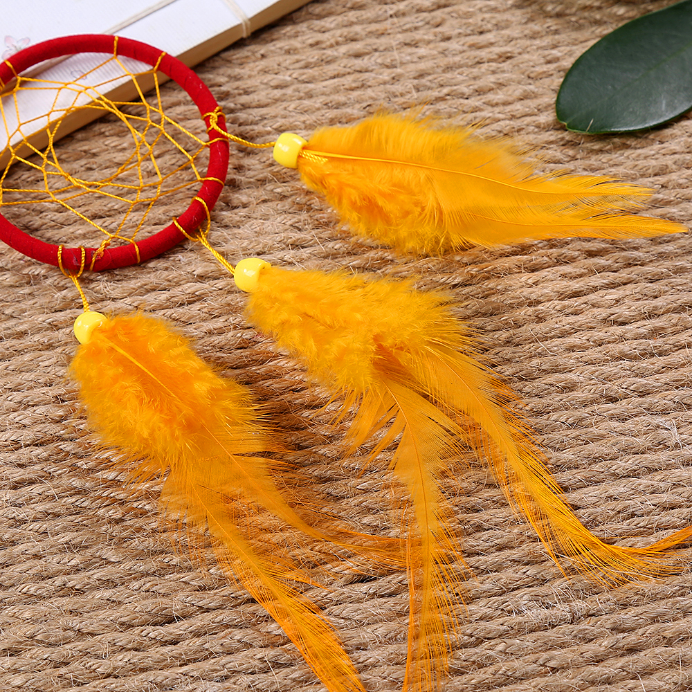 Beautiful Dream Catcher Handmade Dreamcatcher with Feathers for Home Wall Decorations Car Ornament