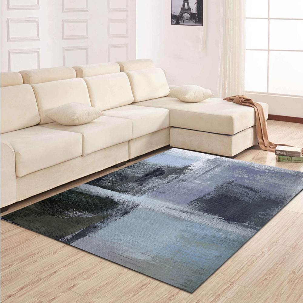 Floor Mat European Style Modern Simple Color Patching Anti Skidding