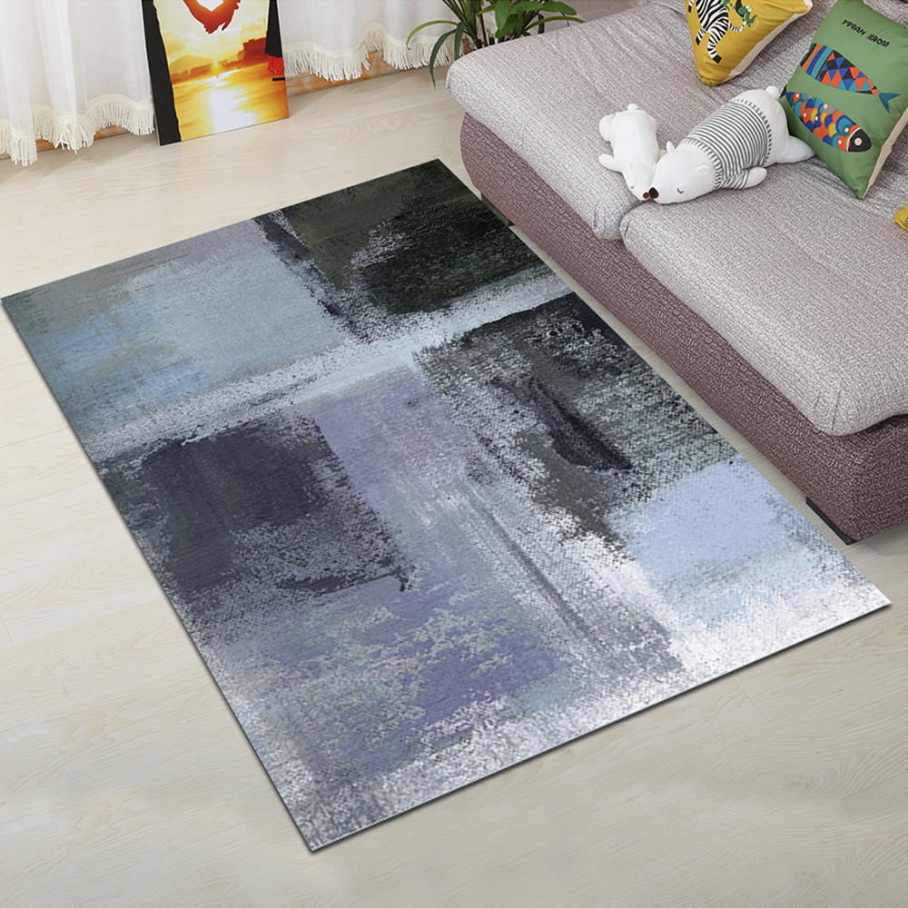 Floor Mat European Style Modern Simple Color Patching Anti Skidding