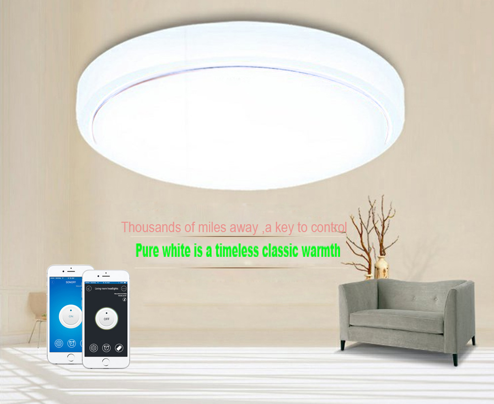 JIAWEN 24W Wifi LED Ceiling Light Cool Natural Warm White Smart Lamp AC100 - 240V
