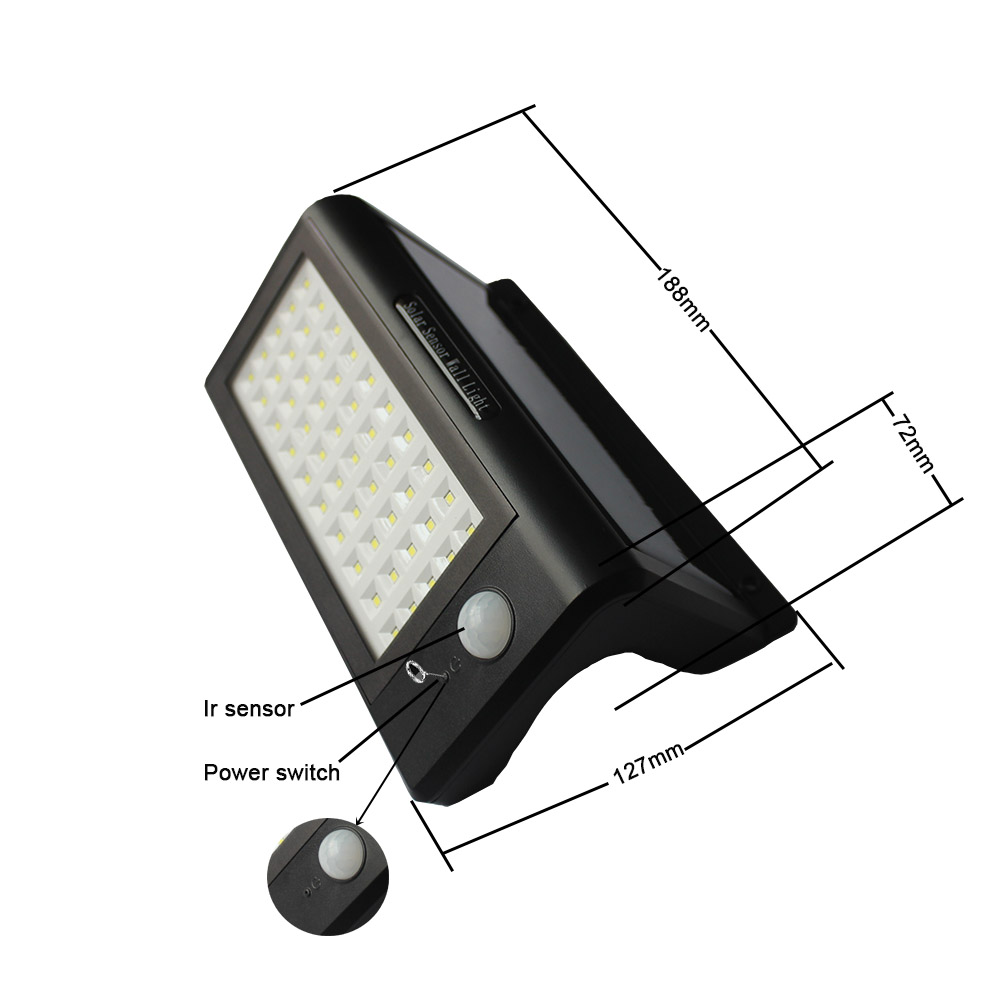 WINVE-18005 50 LED Solar Induction Outdoor Lights Used In Exterior Walls Courtyards Lanes Lanes and Other Places