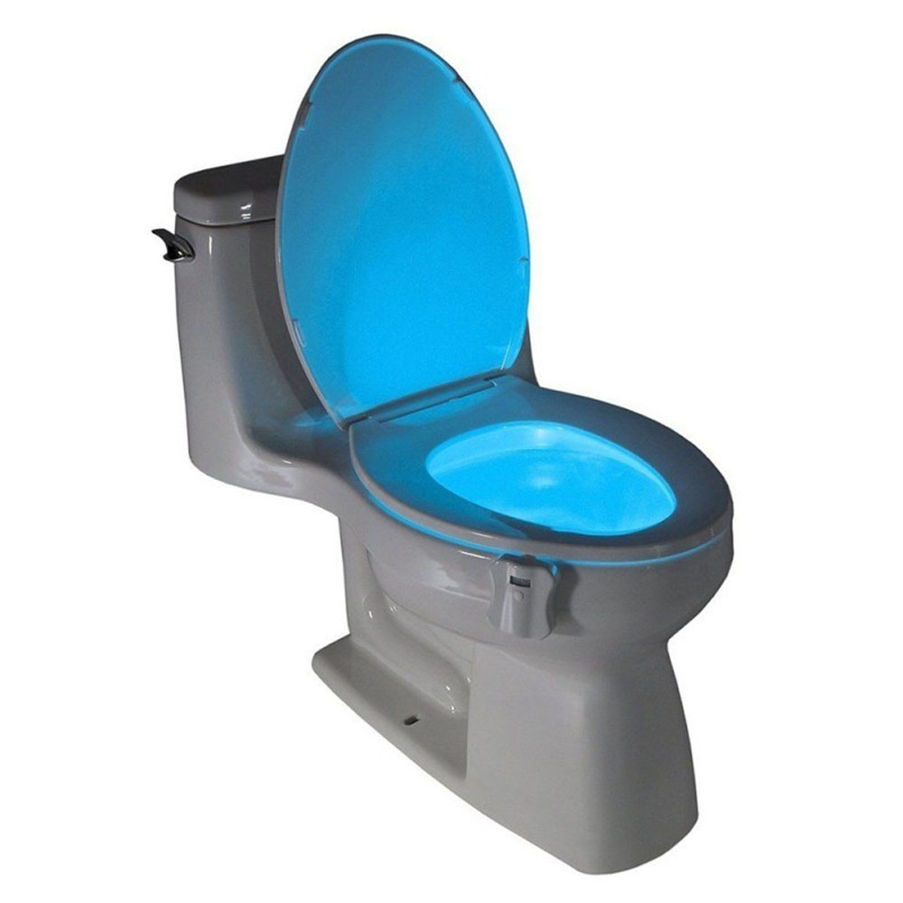 Smart Bathroom Toilet NightlightLED Body Motion Activated On / Off Seat Sensor Lamp