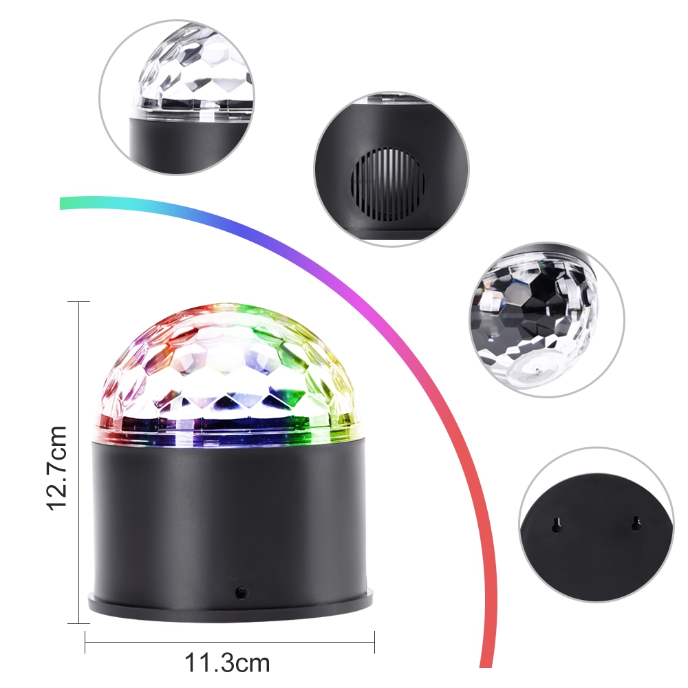 U'King 9W Bluetooth Music Player Sound Activated Rotatable Magic Ball Stage Effect Lighting with Remote Controller