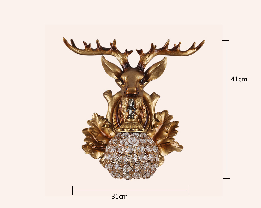Deer Head Resin LED The Hallway Stairs Gate Wall Lamp KTV Hotel Project Light Net Cafe