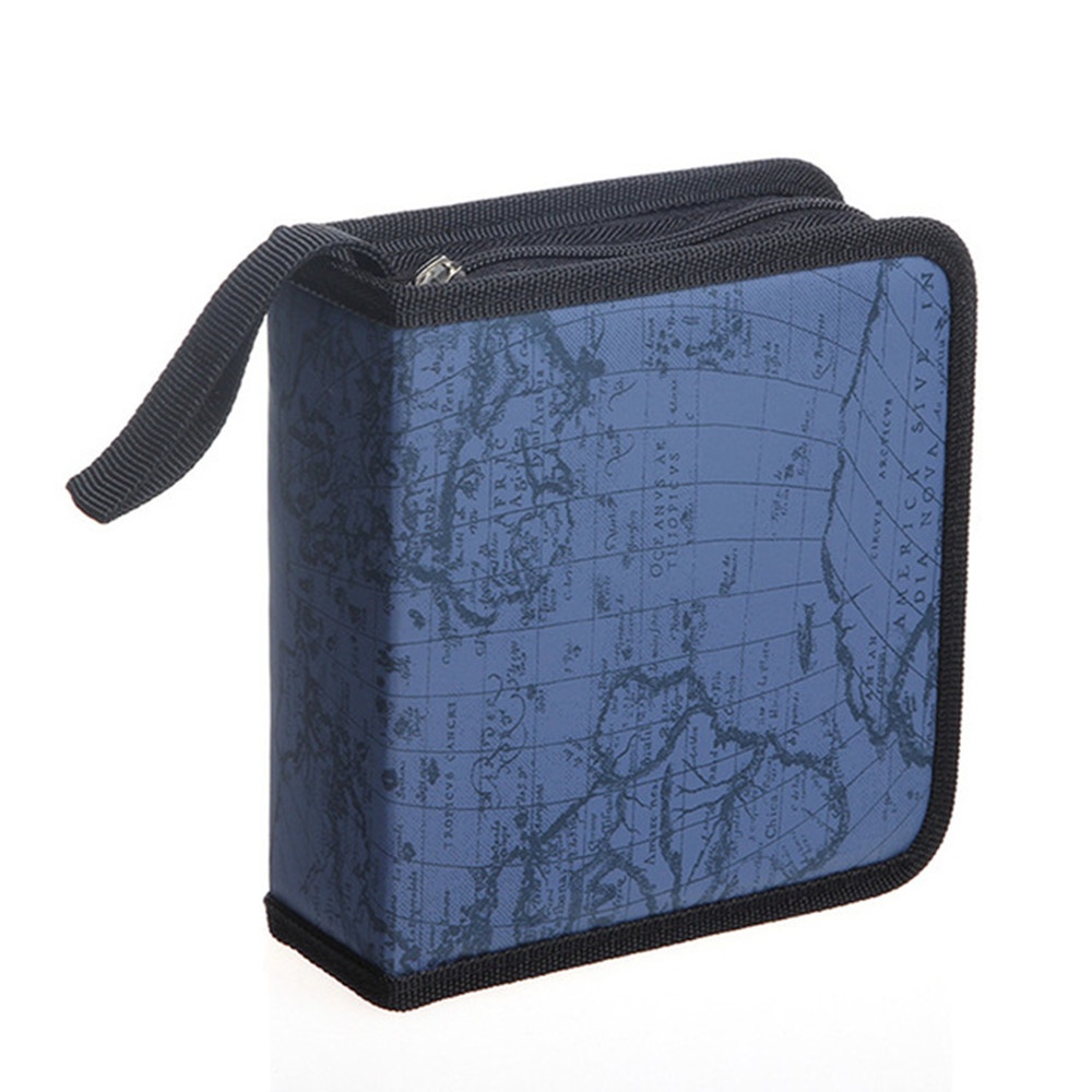 40 CD Disc Storage Holder The Map of the world grain Carry Case Organizer Sleeve Wallet Cover Bag Box DVD Storage Album