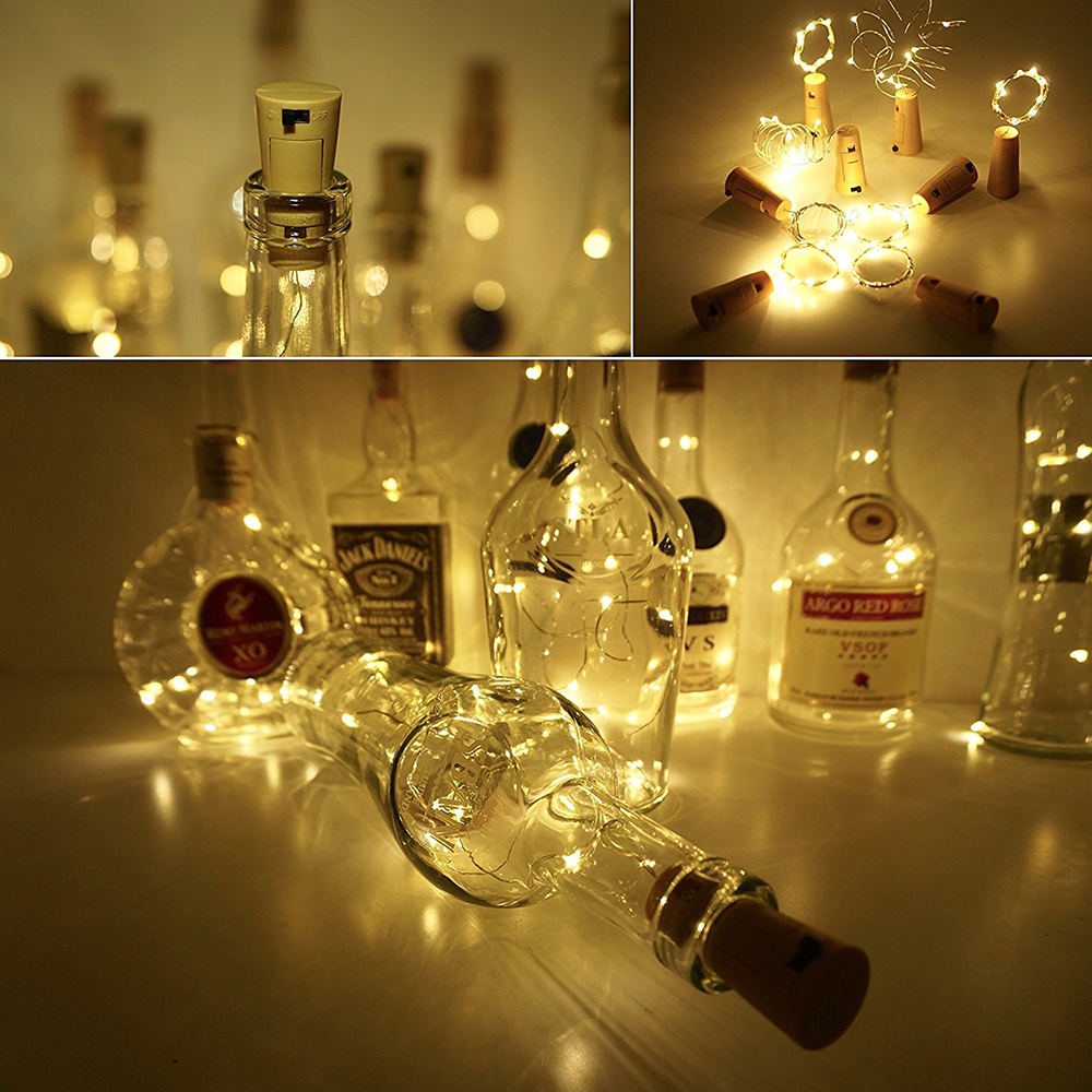 BRELONG 10LED Wine Stopper Brass Lights Decorative Light String