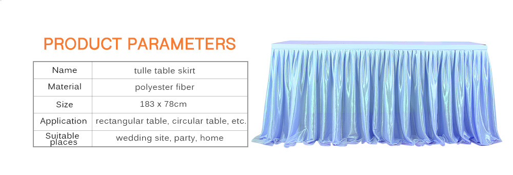 Tulle Table Skirt Tablecloth for Party Wedding Home Decoration