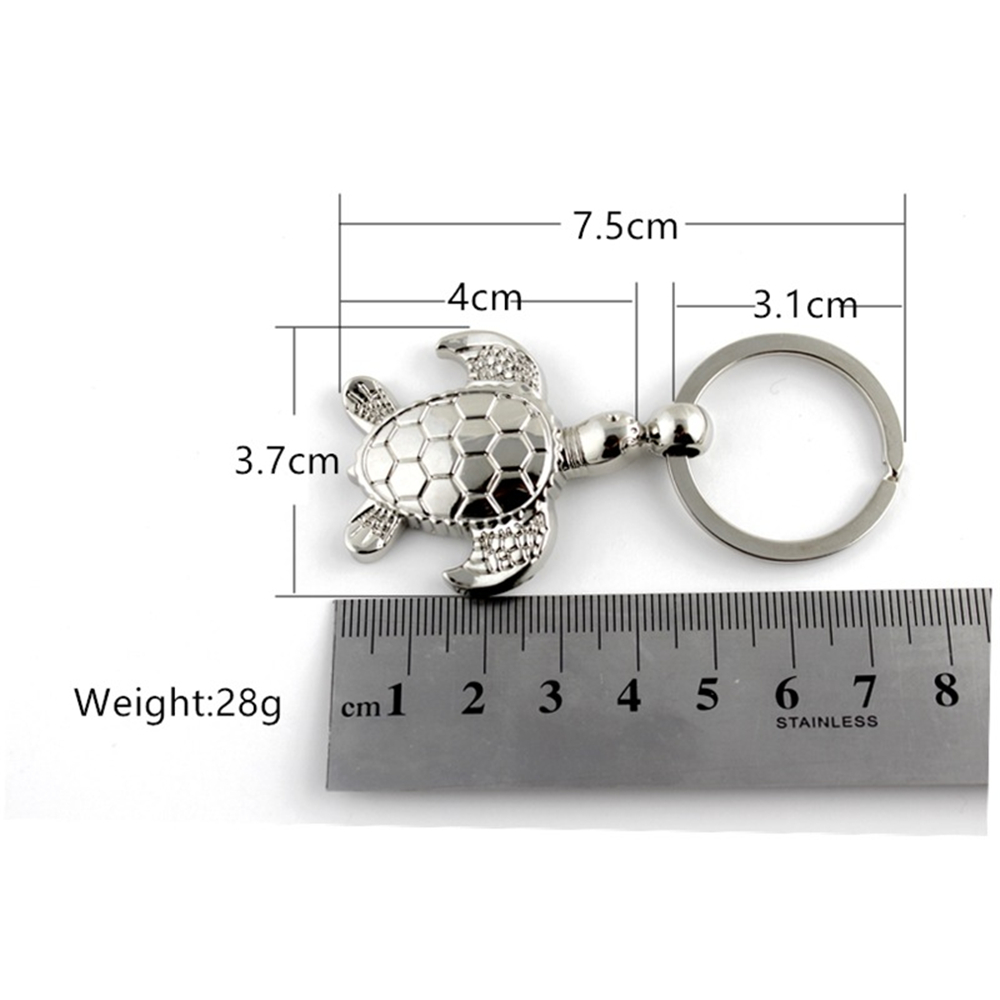 Personality Metal Turtle Charms Pendant Key Chains Silver Fashion Jewelry Creative Animal Keychain