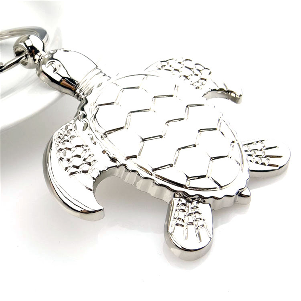 Personality Metal Turtle Charms Pendant Key Chains Silver Fashion Jewelry Creative Animal Keychain
