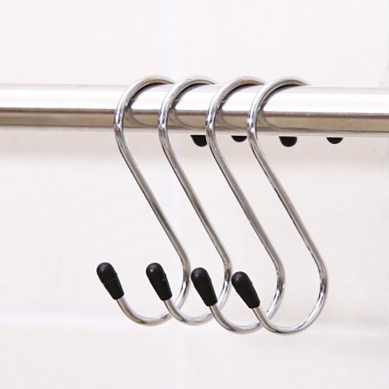 DIHE Multipurpose Simple S - Shaped Pothook Stainless Steel 4 Pack