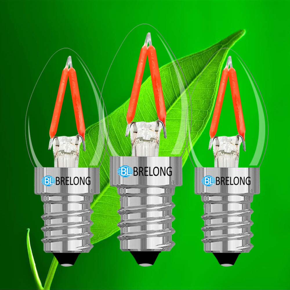 BRELONG 2W LED Filament Bulb E12 220V 5PCS